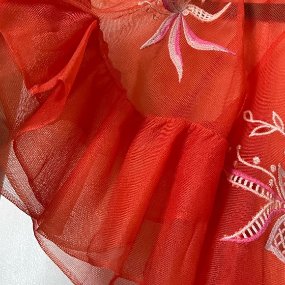 Honorable Citizens x Snidel Collection Hand-dyed neon orange sheer festival - Picture 2 of 7